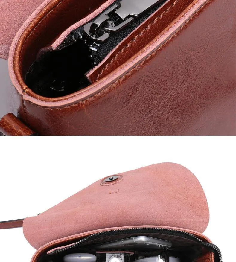Echtes Leder Damen Umhängetasche Mode Quaste Messenger Bag einfaches Design kleine weibliche Schultertasche Frauen Geldbörse