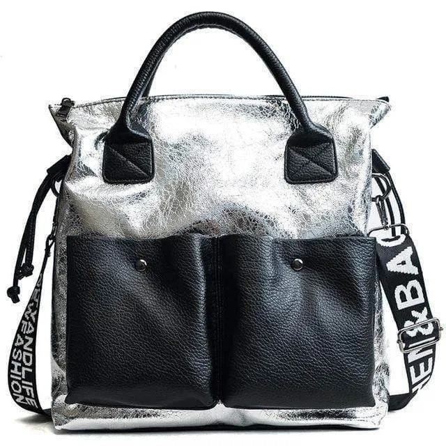 Große kapazität frauen taschen mode einkaufstasche doppel tasche mädchen casual tote junge dame handtaschen umhängetasche