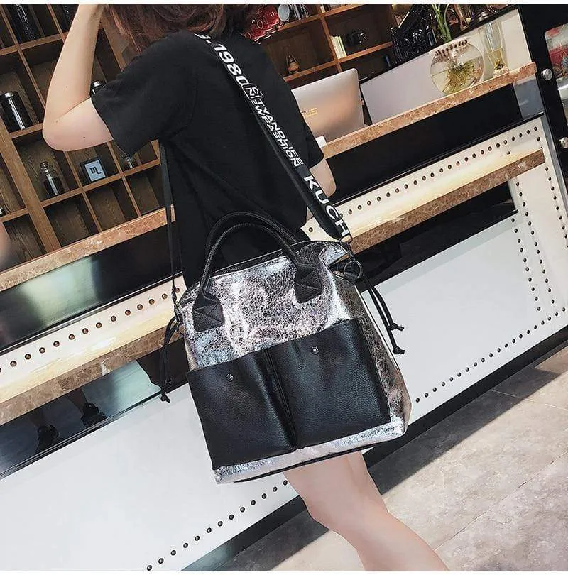 Große kapazität frauen taschen mode einkaufstasche doppel tasche mädchen casual tote junge dame handtaschen umhängetasche