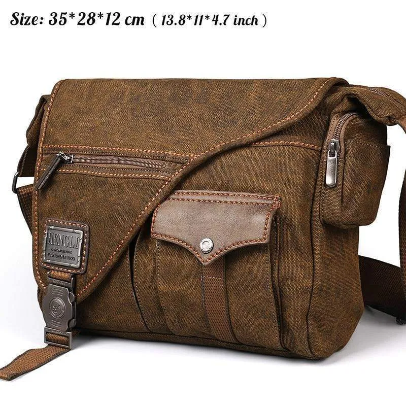 Herren Canvas Taschen Neue Multifunktions Crossbody Tasche Retro Handtaschen Reisen Schulter Messenger Bags Freizeit Paket