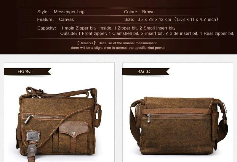 Herren Canvas Taschen Neue Multifunktions Crossbody Tasche Retro Handtaschen Reisen Schulter Messenger Bags Freizeit Paket
