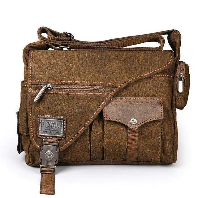 Herren Canvas Taschen Neue Multifunktions Crossbody Tasche Retro Handtaschen Reisen Schulter Messenger Bags Freizeit Paket