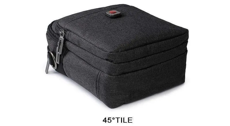 Herrentasche USB Lade Schulter Umhängetaschen Wasserabweisende Oxford Reisetaschen Reißverschluss Gürteltasche Männlich #1042