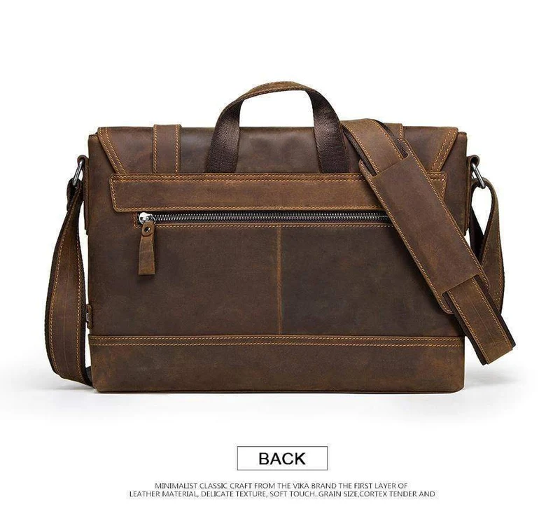 Leder Herrentasche Vintage Mann Umhängetaschen für Laptop Messenger Bags männlich Bolsa Crossbody Handtasche