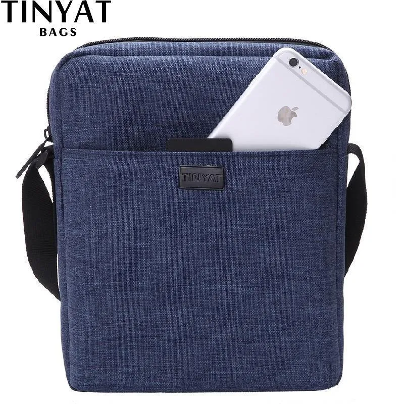 Canvas-Umhängetasche für Herren für 7.9-Zoll-iPad, lässige Umhängetasche, wasserdichte Umhängetasche für Herren, 0.13 kg