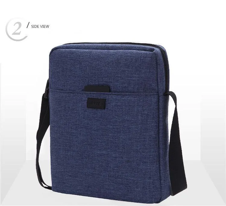 Canvas-Umhängetasche für Herren für 7.9-Zoll-iPad, lässige Umhängetasche, wasserdichte Umhängetasche für Herren, 0.13 kg