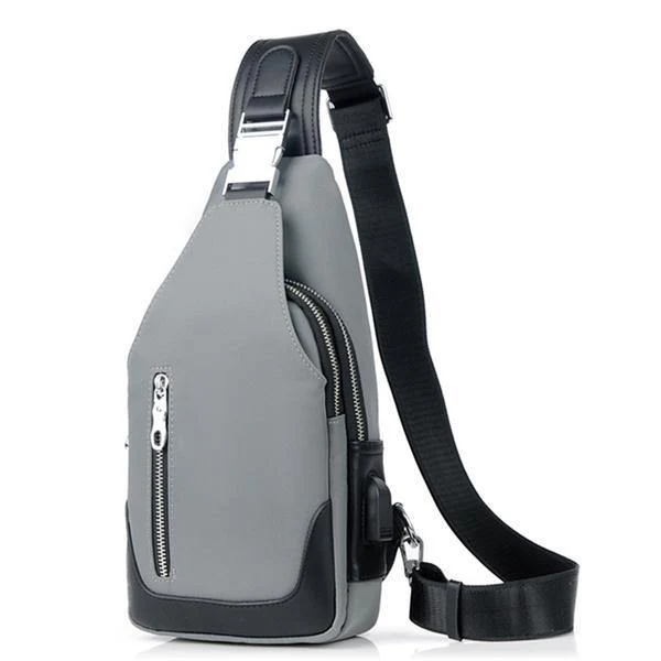 Umhängetaschen für Herren, Brusttasche, Unisex, USB-Aufladung, Anti-Diebstahl, Messenger-Tasche, Reise, wasserdichte Umhängetasche