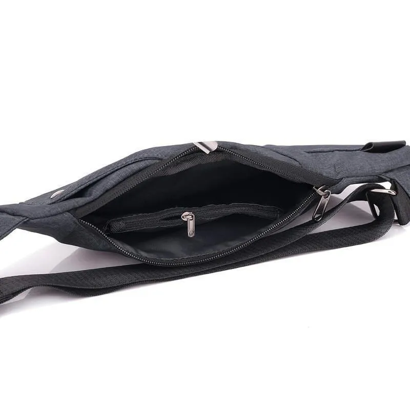 Diebstahlsicherung Herren Messenger Bags Multi-Pocket-Sling Umhängetaschen Casual Chest Pack Travel Crossbody-Taschen Männlich