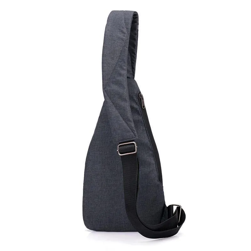 Diebstahlsicherung Herren Messenger Bags Multi-Pocket-Sling Umhängetaschen Casual Chest Pack Travel Crossbody-Taschen Männlich