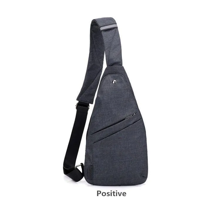 Diebstahlsicherung Herren Messenger Bags Multi-Pocket-Sling Umhängetaschen Casual Chest Pack Travel Crossbody-Taschen Männlich