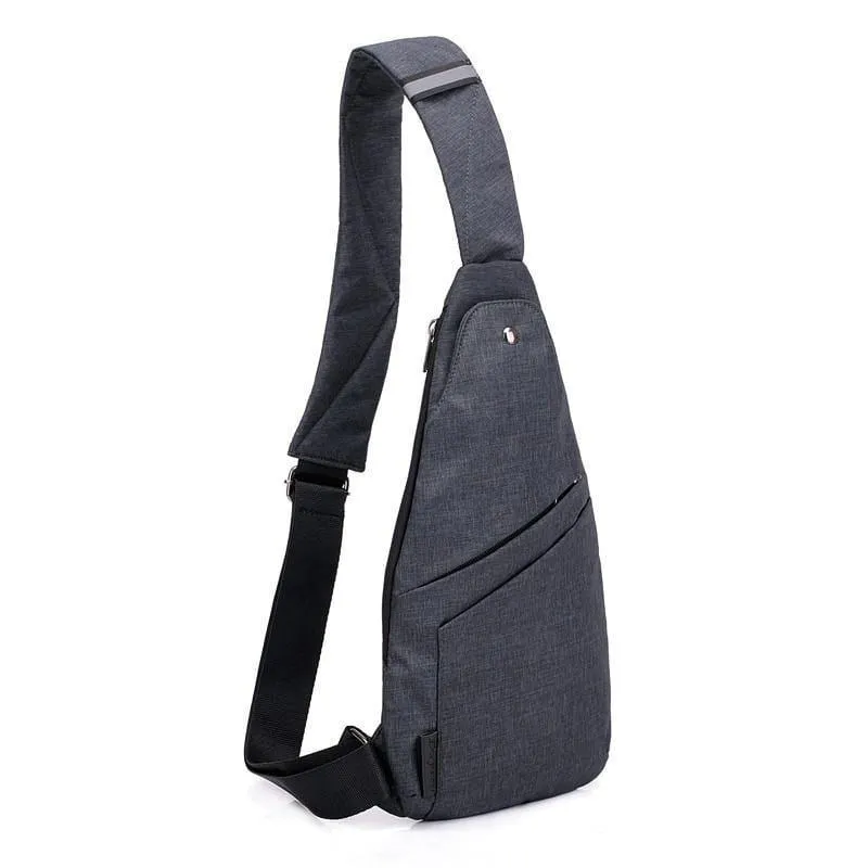 Diebstahlsicherung Herren Messenger Bags Multi-Pocket-Sling Umhängetaschen Casual Chest Pack Travel Crossbody-Taschen Männlich