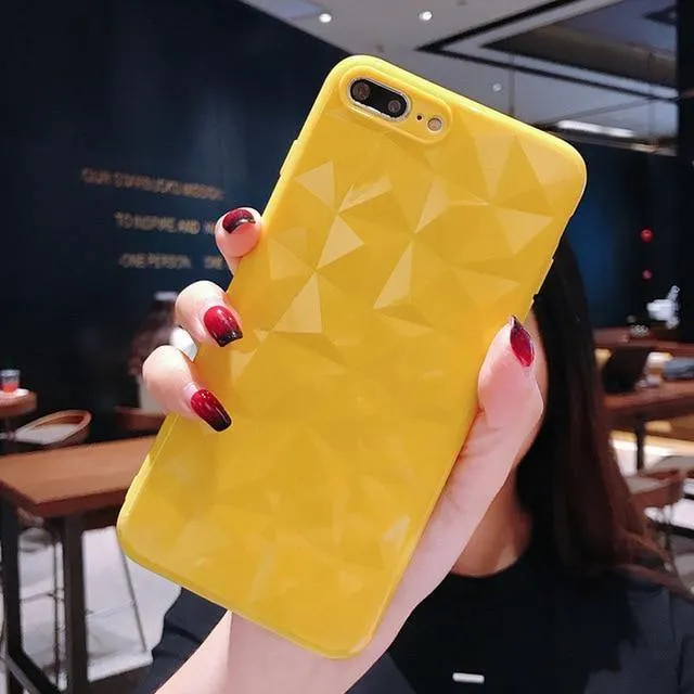 USLION Clear Diamond Pattern Case For iPhone XR XS MAX X 8 7 6 Plus Soft TPU Phone Cover For iPhone 7 6s Plus Transparent Cases