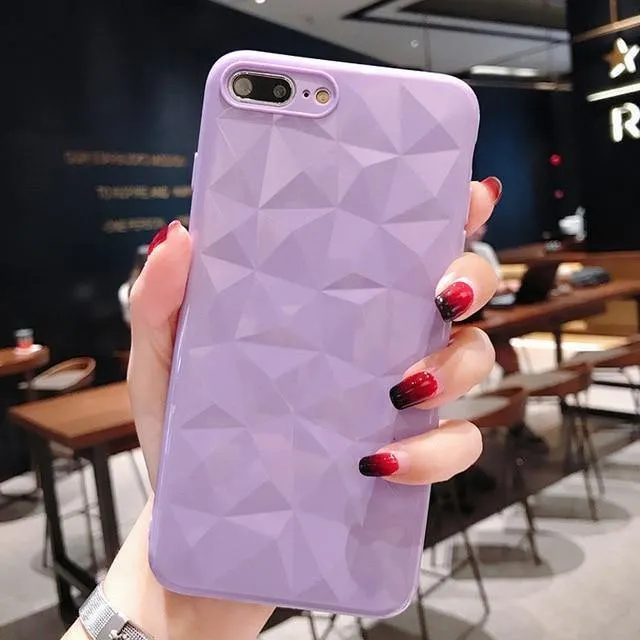 USLION Clear Diamond Pattern Case For iPhone XR XS MAX X 8 7 6 Plus Soft TPU Phone Cover For iPhone 7 6s Plus Transparent Cases