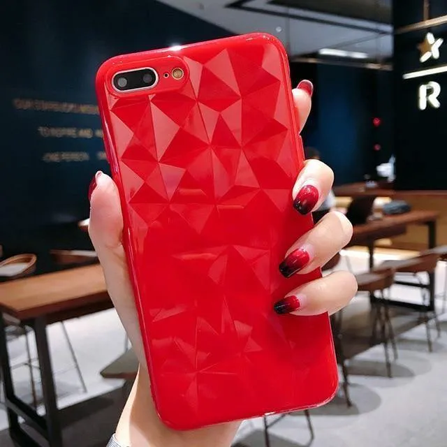 USLION Clear Diamond Pattern Case For iPhone XR XS MAX X 8 7 6 Plus Soft TPU Phone Cover For iPhone 7 6s Plus Transparent Cases