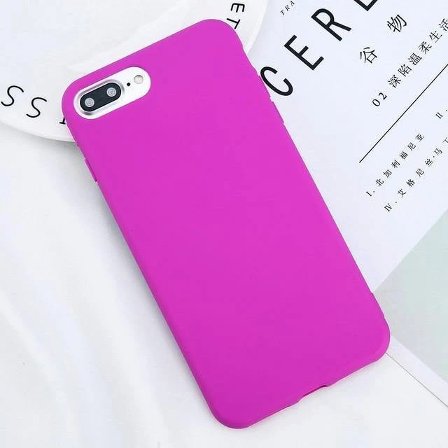 USLION Candy Color Plain Phone Case For iPhone X 8 7 6 6S Plus Soft TPU Silicon Full Back Cover For iPhone XS Max XR Cases Capa