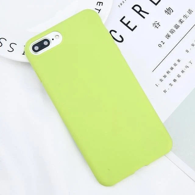 USLION Candy Color Plain Phone Case For iPhone X 8 7 6 6S Plus Soft TPU Silicon Full Back Cover For iPhone XS Max XR Cases Capa
