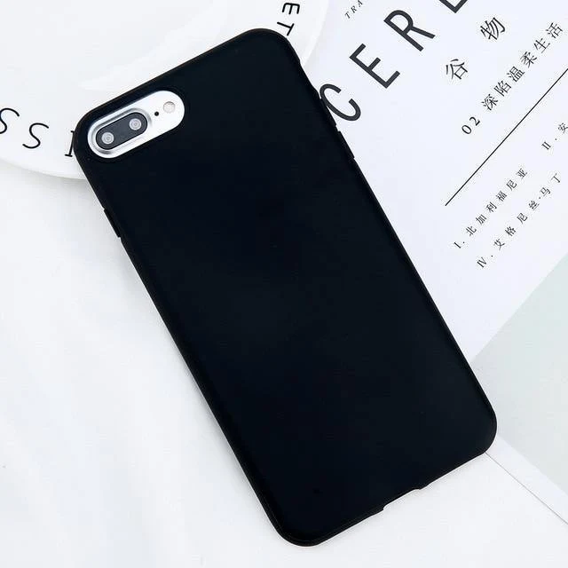 USLION Candy Color Plain Phone Case For iPhone X 8 7 6 6S Plus Soft TPU Silicon Full Back Cover For iPhone XS Max XR Cases Capa