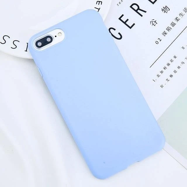 USLION Candy Color Plain Phone Case For iPhone X 8 7 6 6S Plus Soft TPU Silicon Full Back Cover For iPhone XS Max XR Cases Capa