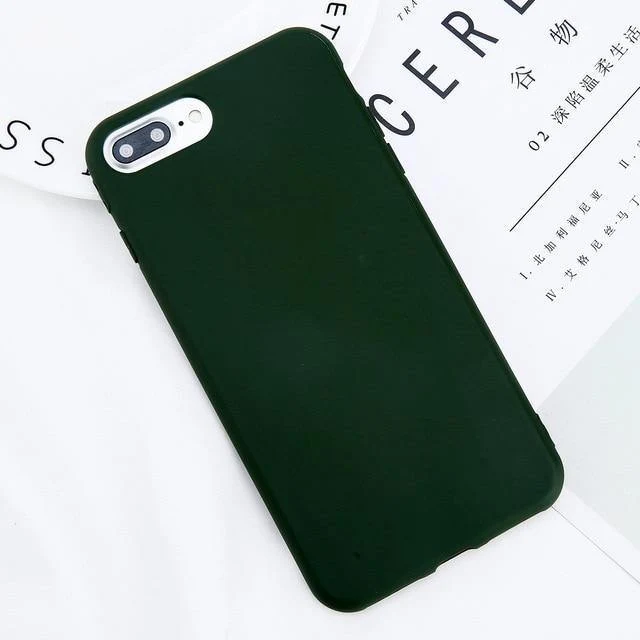 USLION Candy Color Plain Phone Case For iPhone X 8 7 6 6S Plus Soft TPU Silicon Full Back Cover For iPhone XS Max XR Cases Capa