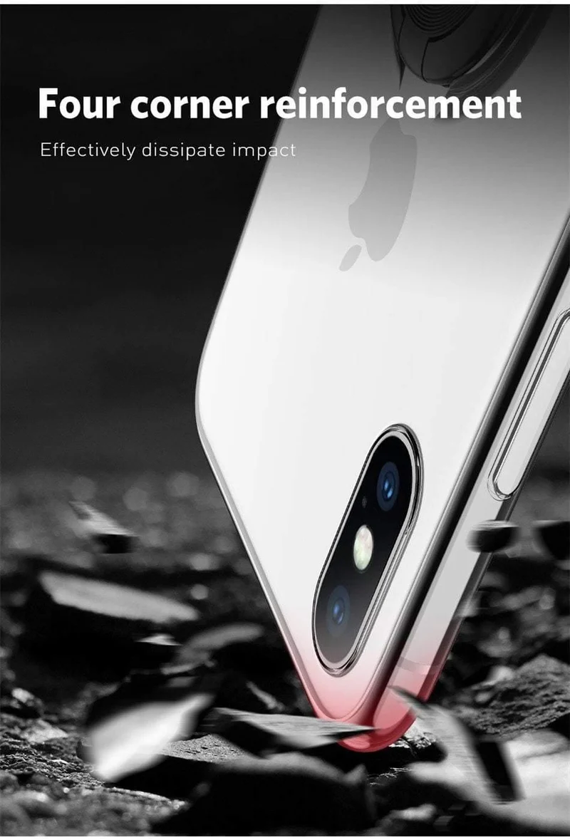 USLION Clear Case For iPhone 7 8 Plus XR XS Max X Hide Ring Stand Holder Transparent Phone Cases for iPhone 6 6s Plus Soft Cover