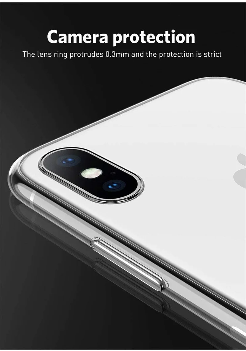 USLION Clear Case For iPhone 7 8 Plus XR XS Max X Hide Ring Stand Holder Transparent Phone Cases for iPhone 6 6s Plus Soft Cover