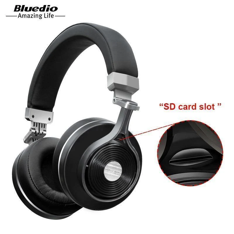 Bluedio T3 Plus Drahtlose Bluetooth-Kopfhörer / Headset mit Mikrofon- / Micro-SD-Kartensteckplatz Bluetooth-Kopfhörer / Headset