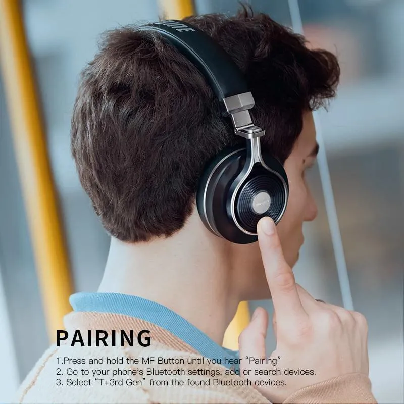Bluedio T3 Plus Drahtlose Bluetooth-Kopfhörer / Headset mit Mikrofon- / Micro-SD-Kartensteckplatz Bluetooth-Kopfhörer / Headset