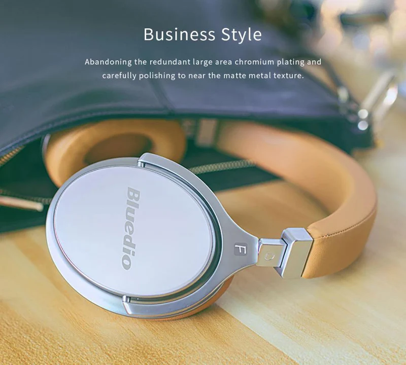 Bluedio F2 Active Noise Cancelling Kabellose Bluetooth-Kopfhörer, kabelloses Headset mit Mikrofon für Telefone