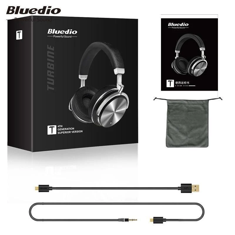 Bluedio T4S Active Noise Cancelling Drahtlose Bluetooth-Kopfhörer Drahtloses Headset mit Mikrofon für Telefone