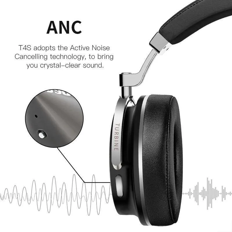 Bluedio T4S Active Noise Cancelling Drahtlose Bluetooth-Kopfhörer Drahtloses Headset mit Mikrofon für Telefone