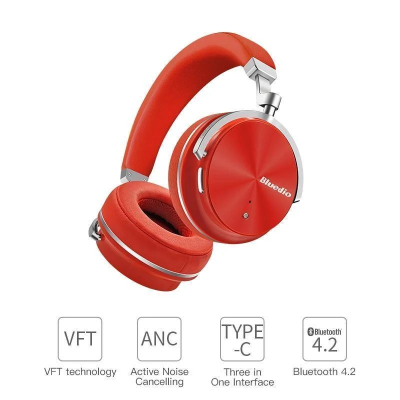 Bluedio T4S Active Noise Cancelling Drahtlose Bluetooth-Kopfhörer Drahtloses Headset mit Mikrofon für Telefone