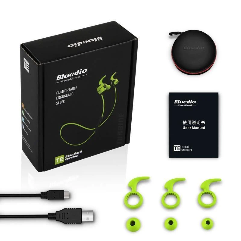 Bluetooth-Headset / kabelloser Ohrhörer von Bluedio TE Sports mit integriertem schwitzwassergeschütztem Mikrofon für Telefone und Musik