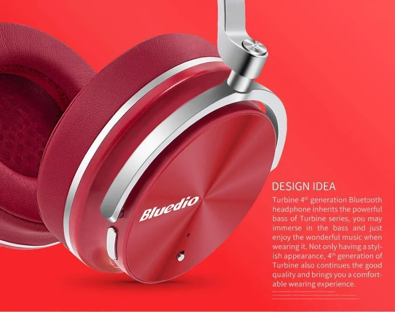 Bluedio T4 Active Noise Cancelling Kabellose Bluetooth-Kopfhörer, kabelloses Headset mit Mikrofon für Musik
