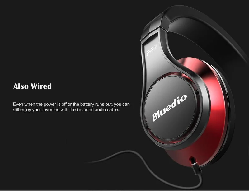 Bluedio U(UFO)High-End-Bluetooth-Kopfhörer, patentierte 8 Treiber/3D-Sound/Aluminiumlegierung/HiFi-Over-Ear-Funkkopfhörer