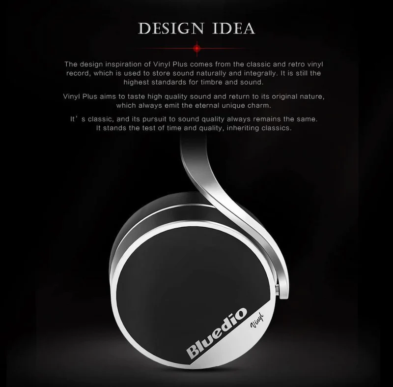 Bluedio Vinyl Plus Light Extravaganter kabelloser Bluetooth-Kopfhörer / Headset für Musik