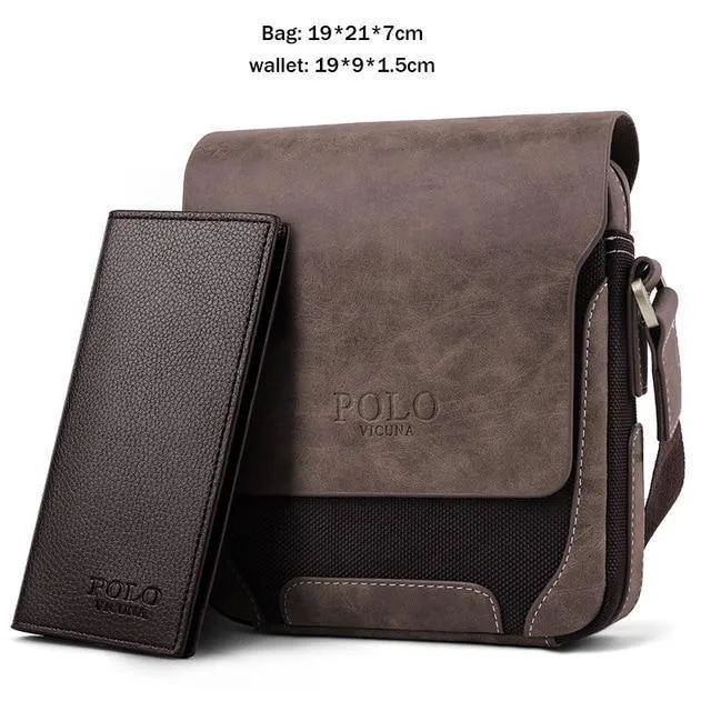 Weinlese-beiläufige Patchwork-haltbare Oxford-Mann-Tasche mit lederner Abdeckungs-Art- und Weisemens-Spielraum-Beutel-Art- und WeiseCrossbody Beutel-Mann