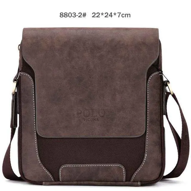Weinlese-beiläufige Patchwork-haltbare Oxford-Mann-Tasche mit lederner Abdeckungs-Art- und Weisemens-Spielraum-Beutel-Art- und WeiseCrossbody Beutel-Mann