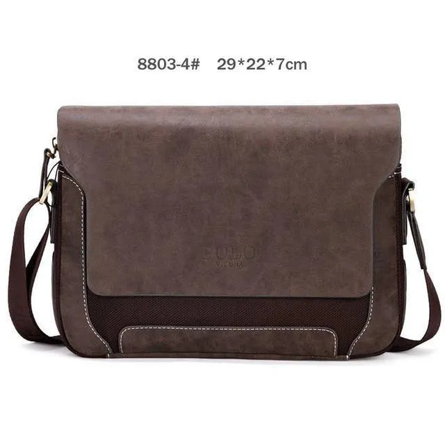 Weinlese-beiläufige Patchwork-haltbare Oxford-Mann-Tasche mit lederner Abdeckungs-Art- und Weisemens-Spielraum-Beutel-Art- und WeiseCrossbody Beutel-Mann