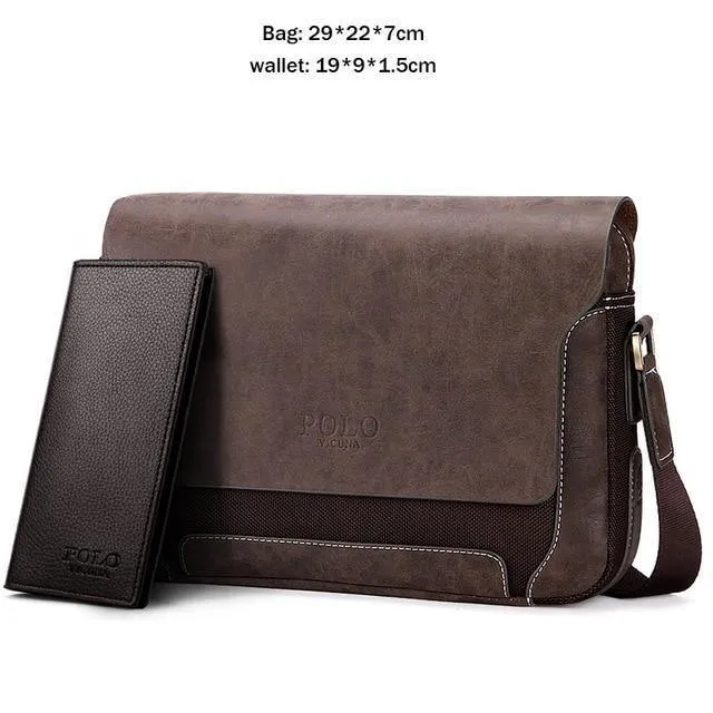 Weinlese-beiläufige Patchwork-haltbare Oxford-Mann-Tasche mit lederner Abdeckungs-Art- und Weisemens-Spielraum-Beutel-Art- und WeiseCrossbody Beutel-Mann