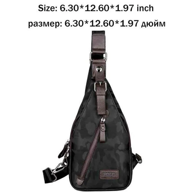 Neue Ankunft Magnetische Haspe Öffnen Männer Leder Brust Tasche Berühmte Marke Männer Reise Sling Umhängetasche Casual Umhängetasche