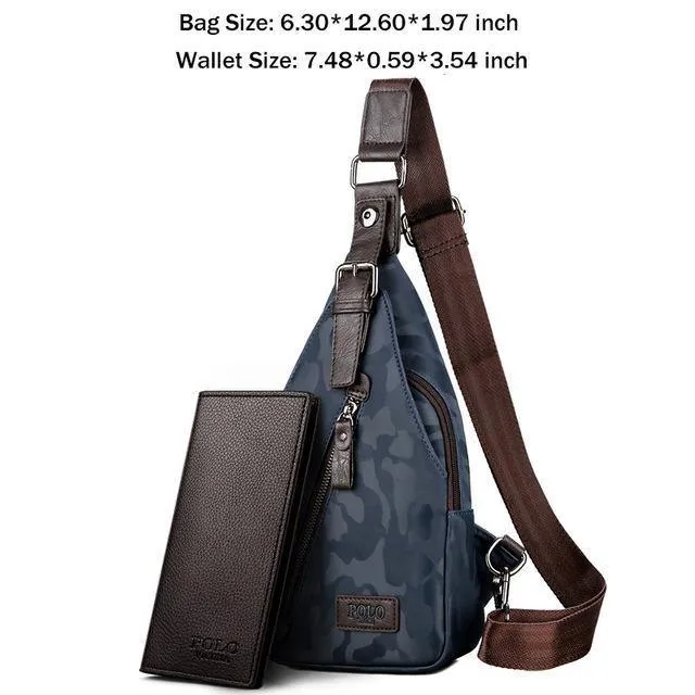 Neue Ankunft Magnetische Haspe Öffnen Männer Leder Brust Tasche Berühmte Marke Männer Reise Sling Umhängetasche Casual Umhängetasche