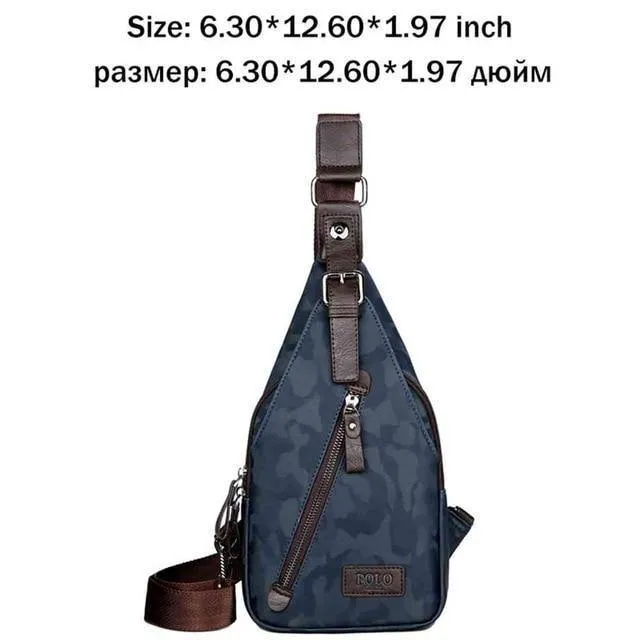 Neue Ankunft Magnetische Haspe Öffnen Männer Leder Brust Tasche Berühmte Marke Männer Reise Sling Umhängetasche Casual Umhängetasche