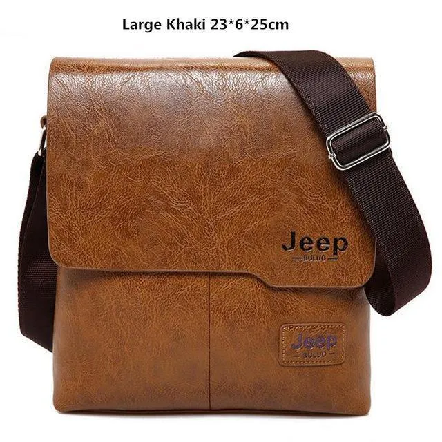 Taschen Set JEEP BULUO Berühmte Marke Neue Mode Mann Leder Umhängetasche Männlichen Cross Body Schulter Business Taschen Für Männer