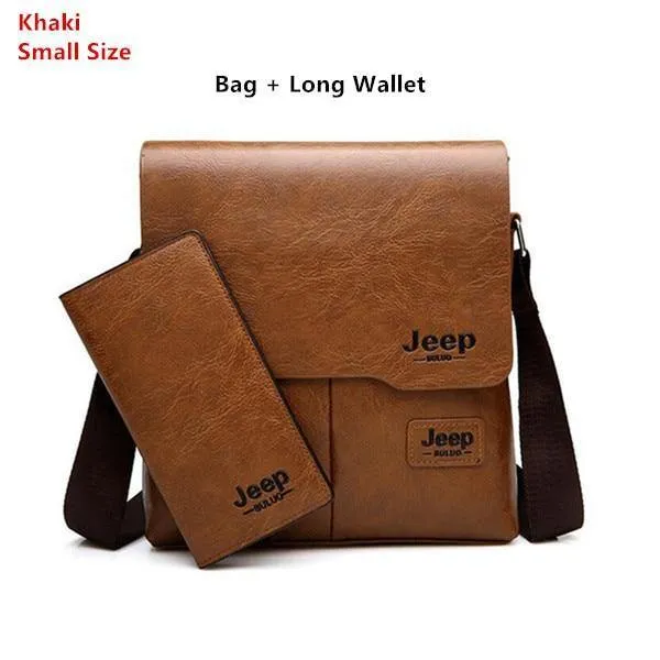 Taschen Set JEEP BULUO Berühmte Marke Neue Mode Mann Leder Umhängetasche Männlichen Cross Body Schulter Business Taschen Für Männer