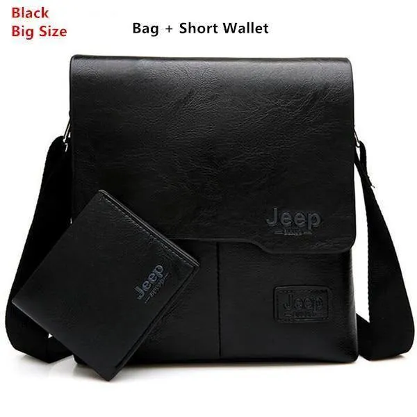Taschen Set JEEP BULUO Berühmte Marke Neue Mode Mann Leder Umhängetasche Männlichen Cross Body Schulter Business Taschen Für Männer