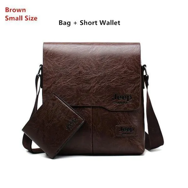 Taschen Set JEEP BULUO Berühmte Marke Neue Mode Mann Leder Umhängetasche Männlichen Cross Body Schulter Business Taschen Für Männer