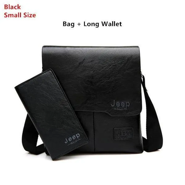 Taschen Set JEEP BULUO Berühmte Marke Neue Mode Mann Leder Umhängetasche Männlichen Cross Body Schulter Business Taschen Für Männer