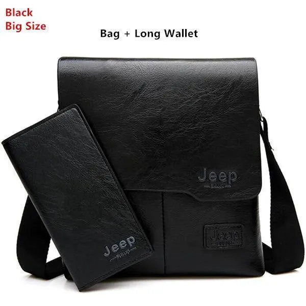 Taschen Set JEEP BULUO Berühmte Marke Neue Mode Mann Leder Umhängetasche Männlichen Cross Body Schulter Business Taschen Für Männer