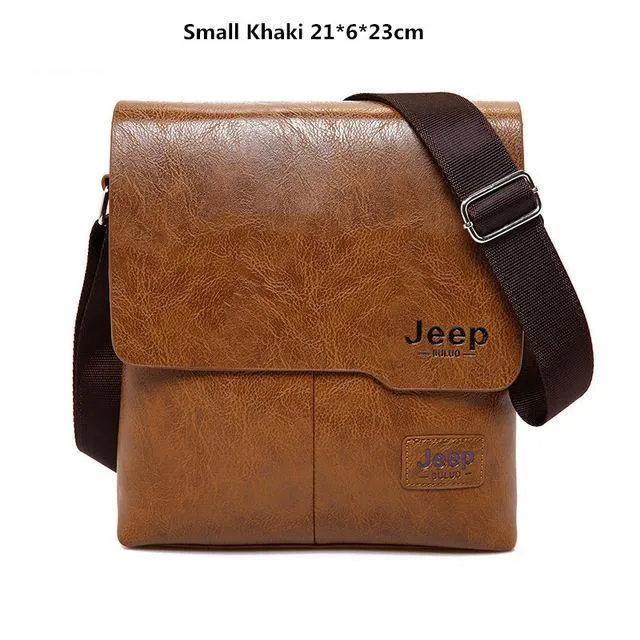 Taschen Set JEEP BULUO Berühmte Marke Neue Mode Mann Leder Umhängetasche Männlichen Cross Body Schulter Business Taschen Für Männer