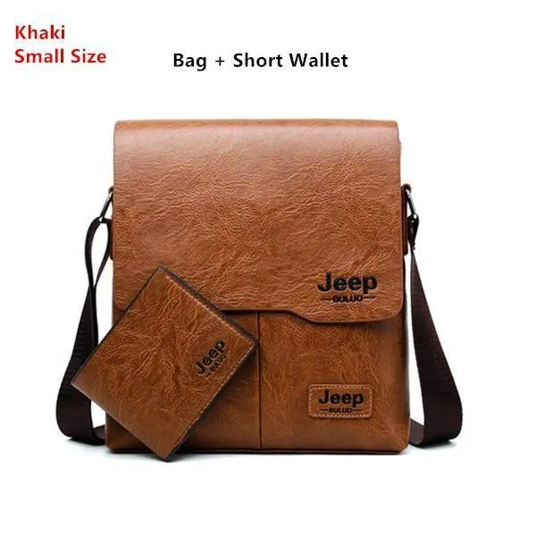 Taschen Set JEEP BULUO Berühmte Marke Neue Mode Mann Leder Umhängetasche Männlichen Cross Body Schulter Business Taschen Für Männer